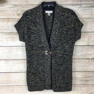 Christopher & Banks Sweater Vest Cardigan Short Sleeve